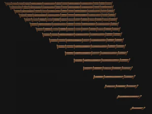 Fence Farm Wooden Constructor 3D Model