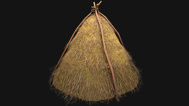 Haystack Stack of Hay Large Pile 3D Модель .c4d .max .obj .3ds .fbx .stl .blend 