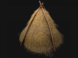 Haystack Stack of Hay Large Pile 3D Модель