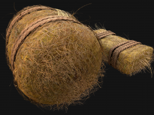Hay Bale Square and Round 3D Model