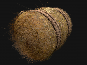 Hay Bale Square and Round 3D Model