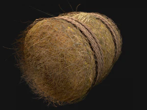 Hay Bale Square and Round 3D Model