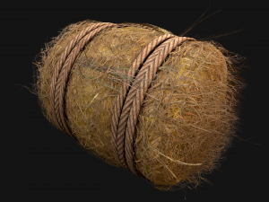 Hay Bale Square and Round 3D Model