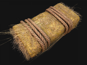 Hay Bale Square and Round 3D Model