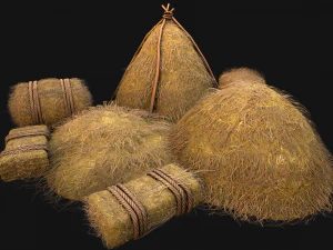 Hay Haystack Bale Farm Pack 3D Model