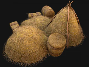 Hay Haystack Bale Farm Pack 3D Model