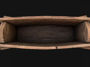 Medieval Trough with Water and Feed for Livestock 3D Model