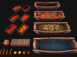 Trough With Water and food Farm Feed Slop Modelo 3D