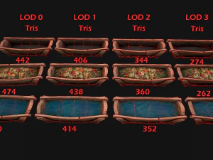 Trough With Water and food Farm Feed Slop 3D Model