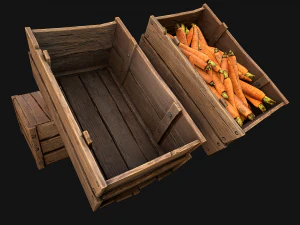 Trough With Water and food Farm Feed Slop 3D Model