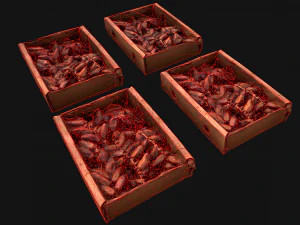 Dates Box Dried Fruits 3D Model