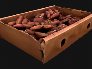 Dates Box Dried Fruits 3D Модель