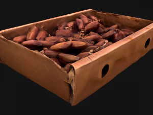 Dates Box Dried Fruits 3D Model