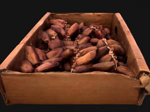 Dates Box Dried Fruits 3D Model