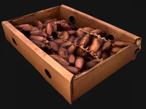 Dates Box Dried Fruits 3D Model