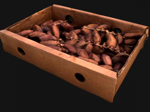 Dates Box Dried Fruits 3D Model