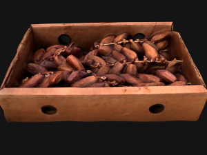 Dates Box Dried Fruits 3D Model