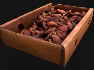 Dates Box Dried Fruits 3D Model
