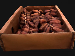 Dates Box Dried Fruits 3D Model