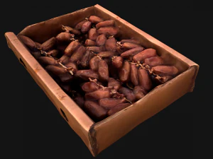 Dates Box Dried Fruits 3D Model