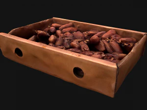Dates Box Dried Fruits 3D Model
