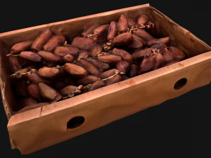 Dates Box Dried Fruits 3D Model