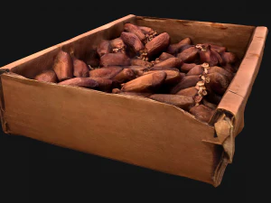 Dates Box Dried Fruits 3D Model