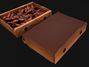 Dates Box Dried Fruits 3D Model