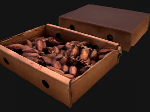 Dates Box Dried Fruits 3D Model