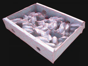 Dates Box Dried Fruits 3D Model