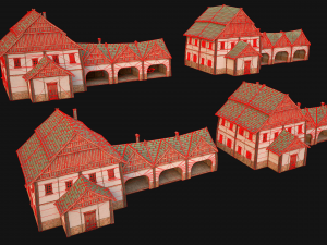 Medieval Stable Farm House 3D 模型