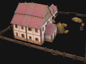 Medieval Stable Farm House 3D 模型