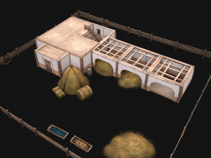 Medieval Stable Farm House 3D 模型