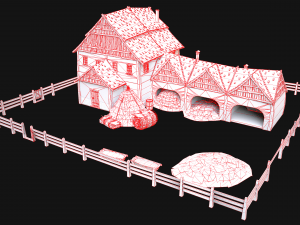 Medieval Stable Farm House 3D 模型
