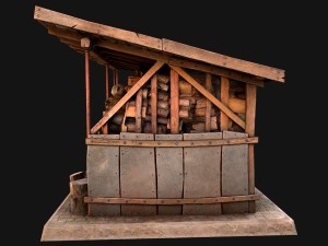 Fire Wood Storage Shelters Medieval Barn Warehouse Model 3D