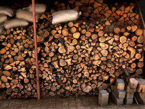 Fire Wood Storage Shelters Medieval Barn Warehouse Model 3D