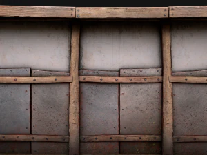 Fire Wood Storage Shelters Medieval Barn Warehouse 3D Model