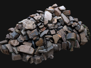 Pile of Rocks and Stone 3D Model