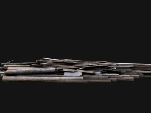 Pile of Planks Boards and Logs Firewood 3D 모델