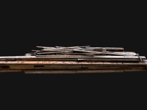 Pile of Planks Boards and Logs Firewood 3D 모델