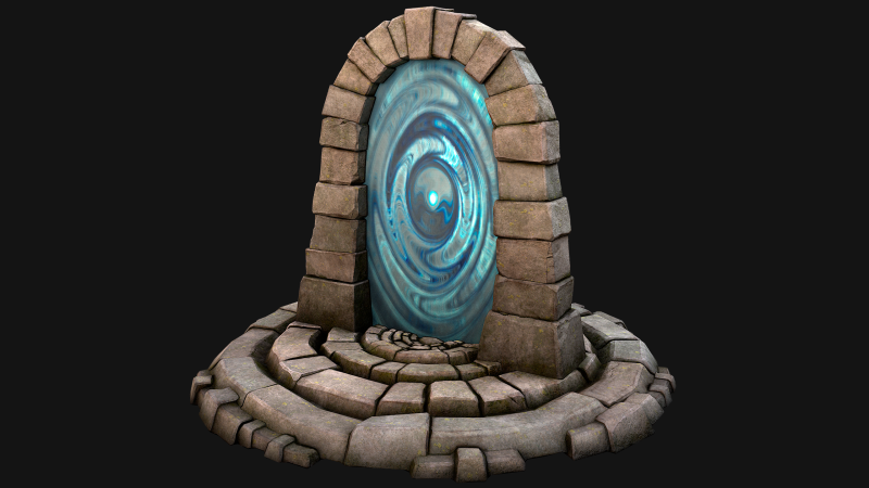 Medieval Portal Teleport Video Animation for Unreal and Unity 3D-Modell .c4d .max .obj .3ds .fbx .stl .blend 