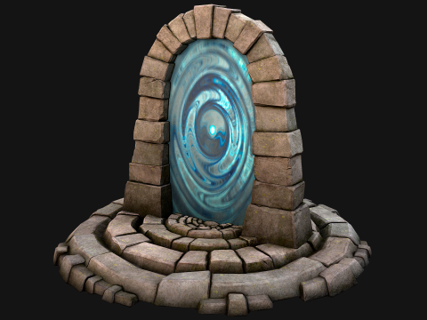 Medieval Portal Teleport Video Animation for Unreal and Unity 3D मॉडल