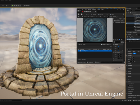 Medieval Portal Teleport Video Animation for Unreal and Unity 3D-Modell
