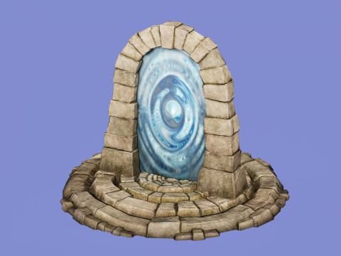 Medieval Portal Teleport Video Animation for Unreal and Unity 3D-Modell