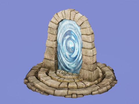 Medieval Portal Teleport Video Animation for Unreal and Unity 3D-Modell