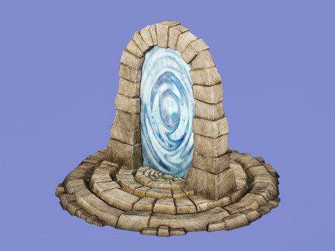 Medieval Portal Teleport Video Animation for Unreal and Unity 3D-Modell