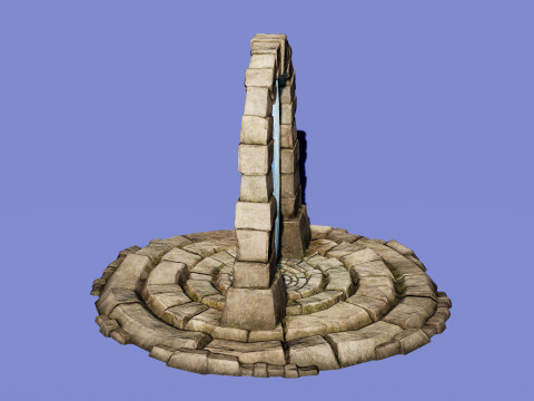 Medieval Portal Teleport Video Animation for Unreal and Unity 3D-Modell