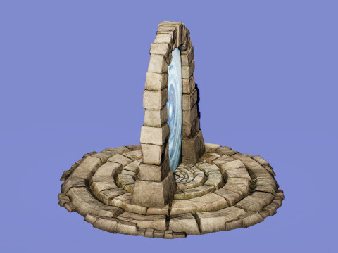Medieval Portal Teleport Video Animation for Unreal and Unity 3D-Modell