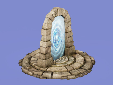Medieval Portal Teleport Video Animation for Unreal and Unity 3D-Modell