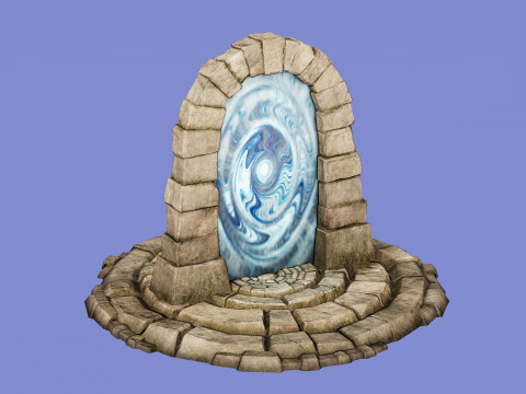 Medieval Portal Teleport Video Animation for Unreal and Unity 3D-Modell